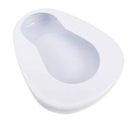 SHOWERORO Metal Bedpan for Elderly and Disabled Adults - Spill-Proof Portable Bed Pan for Men and Women, Sturdy Iron Material, Suitable for Hospital and Home Bedridden Care