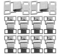 SHOWERORO Metal Pant Hooks and Eyes Closure Fasteners 10 Sets Silver