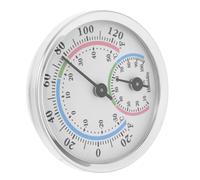 SHOWERORO Mini Aluminum Alloy Hygrometer Thermometer with Pointer, Portable Temperature and Humidity Gauge for Home, Car, Sauna, and Garden Use, High Precision Instrument with Decorative