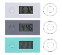 SHOWERORO Mini Digital Pocket Watch Key Ring, Portable Electronic Clip-on Watch for and Backpacks, 3pcs Random Colours