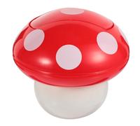SHOWERORO Mini Mushroom Trash Can with Lid, Cartoon Red and White Desktop Rubbish Bin for Office, Living Room, and Kitchen Waste Storage