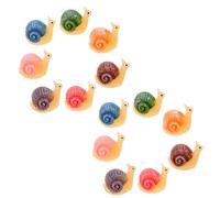 SHOWERORO Mini Snail Figurines Creative Ambience Enhancer Garden Ornaments 14pcs Resin with Realistic Cute Design and Versatile Display for Landscape Desktop Decoration and Moss Landscape