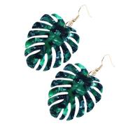 SHOWERORO Monstera Leaf Earrings for Women Funky Ear Dangler Accessories for Eye Catching Design Friends Elegant and Durable Jewelry