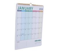 SHOWERORO Month Wall Calendar Spiral Hanging Planner with Thick Paper Global Holiday Academic Organizer for Office and School Scheduling