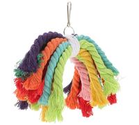SHOWERORO Multifunctional Parrot Chewing Rope String Made of Sturdy Cotton Rope with Hanging Buckle Design, for Birdcage Entertainment and Natural Bird Foraging Activities