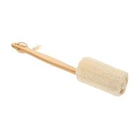 SHOWERORO Natural Loofah Shower Back Scrubber Long Handle Bath Brush with Rope Hanging for Exfoliating and Comfortable Texture in Bathroom