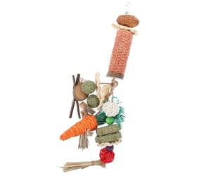 SHOWERORO Natural Wooden and Grass Chewing for Guinea Pigs and Rabbits, Small Pet Teeth Grinding Plaything to Digestion and Encourage Exploring, Suitable for Strong Chewers