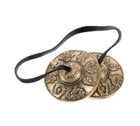 SHOWERORO Nepal Bell Ringing Bell Tibetan Brass Meditation Chimes Tingsha Cymbals for Adults Wall Mounting Healing Ethnic Instrument Add Random Style