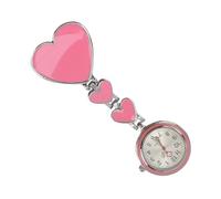 SHOWERORO Nurse Pocket Watch with Luminous Dial Fashionable Nursing Brooch Practical Watch for Nursing Students and Healthcare Professionals Rose Red Design
