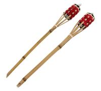 SHOWERORO Outdoor Torch Elegant Decorative Fire Easy to Install and Remove 2pcs Bamboo for Patio and Festival Party for Backyard Torch Decor and Camping Lighting