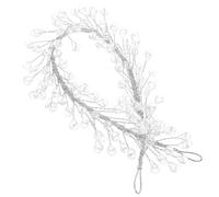 SHOWERORO Pearl Crystal Soft Chain Headband for Women Bridal Hair Accessory Silver Wedding Hairband Elegant Bride Headdress Decorative Hairband for Bridesmaids