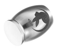 SHOWERORO Pet Urns Stainless Steel Small Memorial Ashes Container with Seal Lid for Rabbit Bereavement