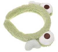 SHOWERORO Plush Frog Headband for Women Hair Band with Comfortable Fit, Creative Cartoon Style, for Face Washing and Applying Facial Masks, Soft and Lovely Green Hairband