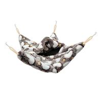 SHOWERORO Plush Guinea Pig Bed Hanging Hammock for Hamsters and Guinea Pigs, Easy to Install, Keeps Pets Warm and Cozy in Cage, Soft Coffee- Small Animal Sleeping Sack