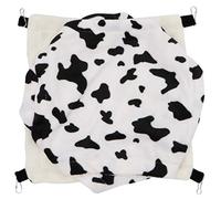 SHOWERORO Plush Hanging Pet Bed for Small Animals and Squirrels with Dairy Cow Texture, Warm Effect and Good Load-bearing Capacity, Small Size Three-layer Design, for Cozy Indoor Use