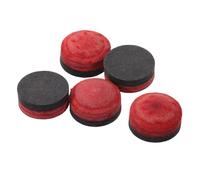 SHOWERORO Pool Cue Tips Replacement Enhance Control and Effortless Installation round Shape 5pcs Multi-layer Cow Leather for Pool Cues for Practice Routine and Long Gaming Sessions