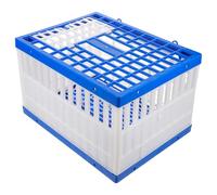 SHOWERORO Portable Plastic Pigeon Carrier Basket with Ventilation for Racing and Taming Birds, Foldable Lightweight Transport Cage for Travel and Home Use, 15.64X11.71X9.82In