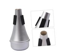 SHOWERORO Professional Silver Trumpet Straight Cup Mute Lightweight Practice Silencer for Quiet Playing for Jazz Musicians and Night Use