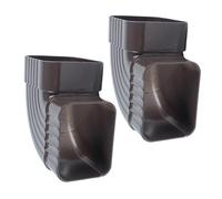 SHOWERORO Rain Gutter Downspout Elbows for Efficient Water Diversion 2pcs Aluminium Alloy 90 Degree Right Angle Connector and Reduced Risk of Clogging in Garden and Residential Drainage