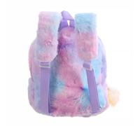 SHOWERORO Rainbow Unicorn Backpack for Boys and Girls with Plush Polyester Material and Moderate Capacity, Versatile School and Travel Bag for Boys and Girls with Lovely Purple Design