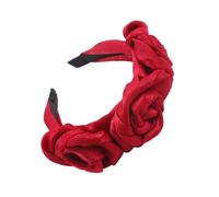 SHOWERORO Red Cloth Rose Headband for Women Soft Fabric Hairband with Solid Color Rose Design Comfortable Fashion Accessory for Daily Wear and Party Creative Floral Hair Decoration