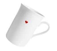 SHOWERORO Red Heart 290ml Ceramic Latte Cup Porcelain Coffee Mug Handle Lovely Water and Soup Mug for Home Office Tea Drinking