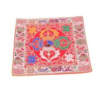 SHOWERORO Religious Sound Bowl Cushion Dual-layer Non- Pad for Meditation Buddhism Practices Unique Embroidered Design for Enhancing Mindfulness and Rituals