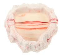 SHOWERORO Resin Reptile Food and Water Bowl for Lizards and Pets, Easy to Hold and Stable Decorative Terrarium Feeding Dish, Rock-like Design Suitable for Reptile Feeding