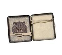 SHOWERORO Retro Embossed Metal Cigarette Case 20 Cigarettes Capacity with Flipping Protective Cover Portable Tobacco Storage Box for Men