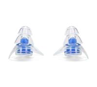 SHOWERORO Reusable Silicone Noise Cancelling Ear Protectors for Sleeping and Travel, Soft Blue Silicone for Noise Reduction, 1 Pair