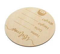 SHOWERORO Round Newborn Announcement Sign Meaningful Wooden Name Sign for Welcoming Chic Decor for Photography Home Decoration and Celebrations