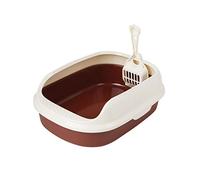 SHOWERORO Self-cleaning Semi-enclosed Cat Litter Box with Double Layer Design, Plastic Material, Convenient for Potty Training, Size S, Anti-splashing Cat Toilet for Easy Cleaning