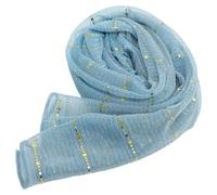 SHOWERORO Sequin Stripe Scarf for Women Thin Breathable Evening Wrap Sparkly Long Shawl Casual Neck Wrap 65X175Cm