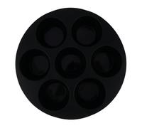 SHOWERORO Silicone 7-Hole Muffin Cake Cups Set for Air Fryer, 6-Inch Non-Stick Baking Molds for Muffins and Cupcakes, Heat-Resistant Kitchen Bakeware Tray