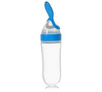 SHOWERORO Silicone Spoon with Suction Cup Base Spoon Feeder for Independent Self Feeding Spill Resistant Food Dispenser for Weaning Months Plus Easy to Clean and Practical