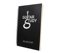 SHOWERORO Six-line Score Book for Guitar Sheet Music Book Music Practice Notebook Cover Portable for Beginners