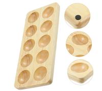 SHOWERORO Solid Wood Egg Tray Topper Handling Fridge Storage Containers Small Rectangle Deviled Egg Tray Fridge Organizers House Stackable Hen Sign Eggs Cartons Pantry Organiser Bins Wooden