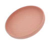 SHOWERORO Spill Silicone Bowl for Elderly and Disabled Suction Base Self Feeding Plate Practical and Easy to Clean for Home Nursing Homes and Hospitals Brick Red