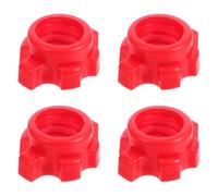 SHOWERORO Spinlock collar dumbbell barbell fixing accessories 4 Pcs PE Plastic Nut Bolts for Home Exercise - Red