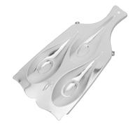 SHOWERORO Spoon Rest for Kitchen Countertop - Three-Slot Cutlery Holder Stainless Steel for Organizing Flatware - Metal Utensil Spoons & Spatulas Organizer 9.94x4.91x0.39