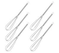 SHOWERORO Stainless Steel Color Dye Tools, 7pcs Wire Whisk Set for Hair Cream and Dye Mixing, Suitable for Salon and Home Hair Coloring Applications