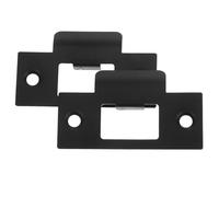 SHOWERORO Stainless Steel Deadbolt Strike Plate 2pcs Black Latch Guard Plate Cover for Door Lock Reinforcement Suitable for Door Security and Lock Installation