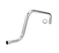 SHOWERORO Stainless Steel Shower Arm Extension, 14 Inch S Shaped Shower Head Pipe with Brushed Texture, Resists Water Spots and Hides Plumbing, for Home and Spa Bathroom Fixtures