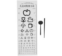 SHOWERORO Standard Logarithmic Wall Hanging Eye Chart with Plastic Frame for Visual Eye Exams, Break-Proof Vision Testing Chart for and Classroom Supply with Occluder and Pointer for Home