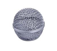 SHOWERORO Steel Mesh Microphone Ball Head Silver Compatible and Other Dynamic Microphones Replacement Mic Head for Enhanced Sound Quality