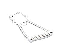SHOWERORO String Saddle Tailpiece Guitar Chrome Fixed Hard-tail Bridge Tailpiece for Electric Guitar
