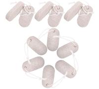 SHOWERORO Teeth Grinding Stone Set Synthetic Material Oval 12 Pcs with Mini Hanging Rope, Can Fix on Cage to Attract Pet Attention for and Parrots for Home Use