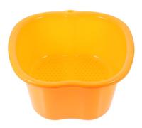 SHOWERORO Thickened Orange Foot Bath Bucket with Massage Acupoint Design Foot Soak Tub for Spa Pedicure Suitable for Home Relaxation and Therapeutic Use
