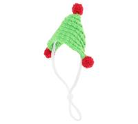 SHOWERORO Tiny Pet Hat Small Animals Clothes Easy to Wear Versatile Use Knitted Yarn Triangular Design Light Green for Christmas Party Photo Sessions Suitable for Guinea Pig Rabbit Costume