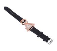 SHOWERORO Triangle Fashion Watch Question Mark Rhinestone Inlaid Leather Strap Watch for Women